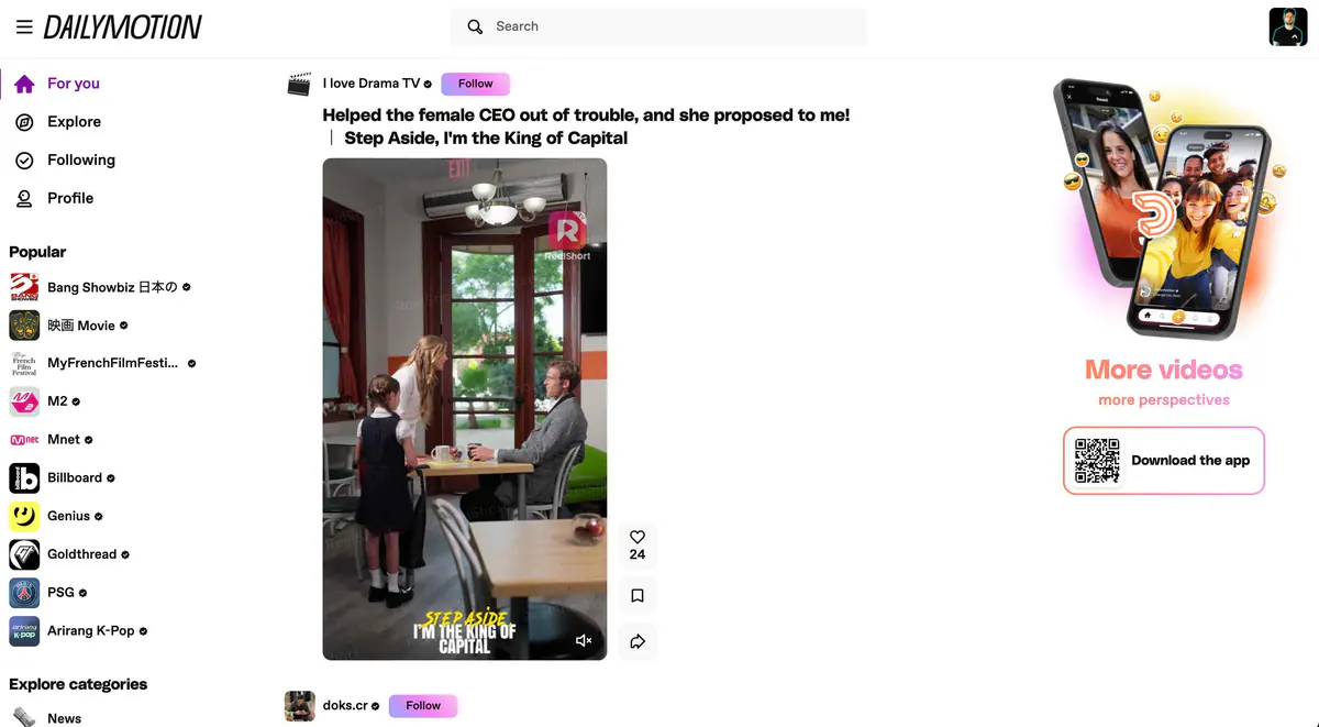 Dailymotion Video Downloader browser extension screenshot 2